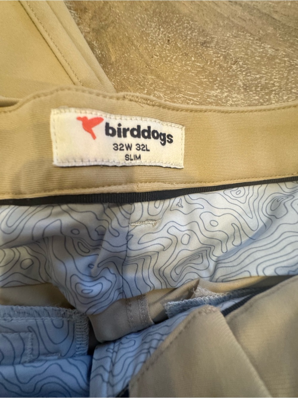 Birddogs Men's Slim Fit 5 Flex Pocket Pants 32x32 Classic Khaki New - Picture 2 of 6